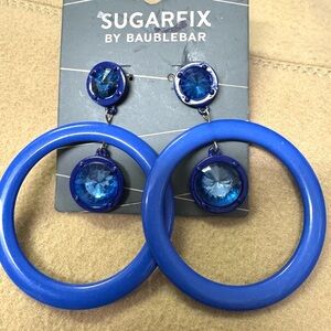 NWT: Sugarfix by Baublebar Blue Hoop Earrings, a POP of color year-round ♥️